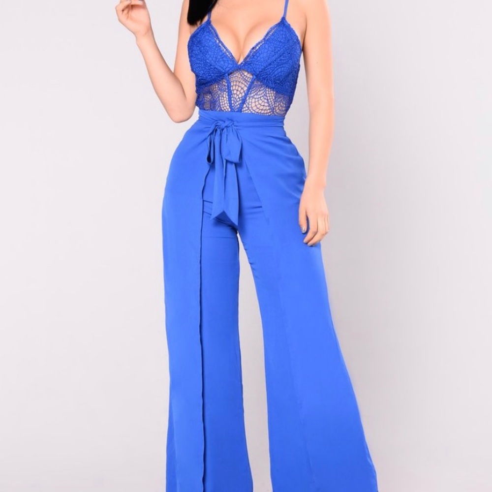 Sexy and versatile blue fashionova jumpsuit